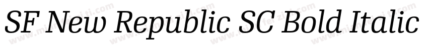 SF New Republic SC Bold Italic字体转换